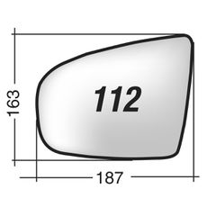 BMW X5 (E70) '07-> & X6 (E71,E72) '07-'14 - Δεξί χρωμίου ασφαιρικό θερμαινόμενο κρύσταλλο καθρέπτη με πιάστρα