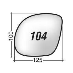 BMW Σειρά 3 (E36) COUPE' 2ΠΟΡΤΟ ΄97-'99 & Σειρά 3 Μ3 & Σειρά 3 CABRIO '91-'98 - Αριστερό μπλε κρύσταλλο καθρέπτη