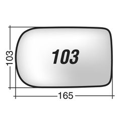 BMW Σειρά 5 (Ε39) ΄95-'00 & Σειρά 7 (E38) '94-'98  - Δεξί/Αριστερό ασφαιρικό θερμαινόμενο κρύσταλλο καθρέπτη με πιάστρα