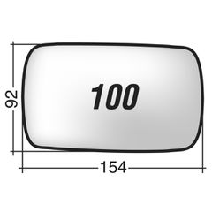 BMW Σειρά 3 (Ε36,Ε46) '90-'04 & Σειρά 5 (Ε34) ΄88-'04 & Σειρά 7 '88-'04 & Σειρά 5 (Ε39) '95-'04 - Αριστερό μπλε ασφαιρικό θερμαινόμενο κρύσταλλο καθρέπτη με πιάστρα