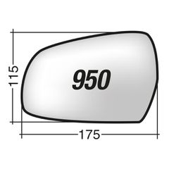 Audi A3 '10-'12 & A3 SPORTBACK '08-'11 & A4 '09-'15 & A5 '11-'17 & S4 '10-> - Δεξί χρωμίου θερμαινόμενο κρύσταλλο καθρέπτη με πιάστρα