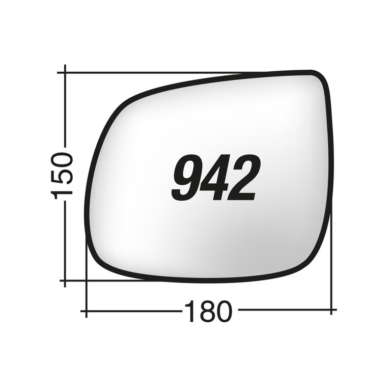 Audi Q5 '08-'16 & Q7 '09-'15 - Αριστερό χρωμίου ασφαιρικό κρύσταλλο καθρέπτη