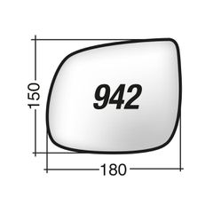 Audi Q5 '08-'16 & Q7 '09-'15 - Αριστερό χρωμίου ασφαιρικό κρύσταλλο καθρέπτη