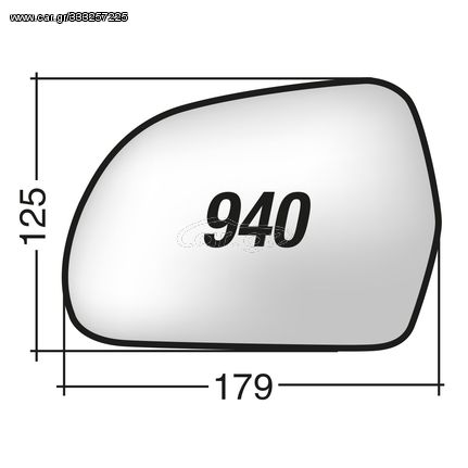 Audi Α3΄08-'10 & Α4 '07-'09 & Α5 '07-'17-> & Α5 SportBack '09-'17 & A6 '08-'11 & A8 '02-'09 & Q3 '11->  /Skoda OCTAVIA 5 '09-'13 & SUPERB '08-> - Αριστερό ασφαιρικό θερμαινόμενο κρύσταλλο καθρέπτη με