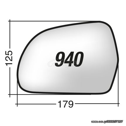 Audi Α3΄08-'10 & Α4 '07-'09 & Α5 '07-'17-> & Α5 SportBack '09-'17 & A6 '08-'11 & A8 '02-'09 & Q3 '11-> - Αριστερό χρωμίου θερμαινόμενο κρύσταλλο καθρέπτη