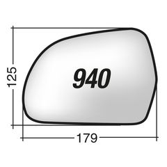 Audi Α3΄08-'10 & Α4 '07-'09 & Α5 '07-'17-> & Α5 SportBack '09-'17 & A6 '08-'11 & A8 '02-'09 & Q3 '11->  /Skoda OCTAVIA 5 '09-'13 & SUPERB '08-> - Αριστερό χρωμίου ασφαιρικό κρύσταλλο καθρέπτη