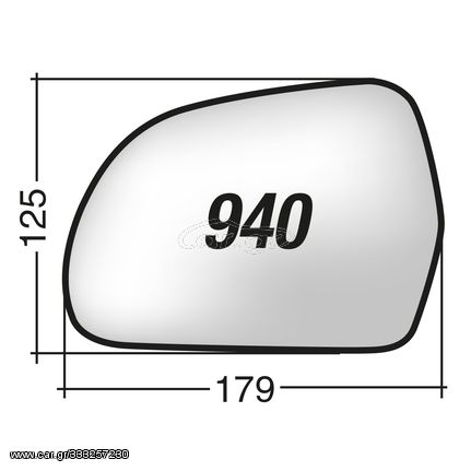 Audi Α3΄08-'10 & Α4 '07-'09 & Α5 '07-'17-> & Α5 SportBack '09-'17 & A6 '08-'11 & A8 '02-'09 & Q3 '11->  /Skoda OCTAVIA 5 '09-'13 & SUPERB '08-> - Αριστερό χρωμίου ασφαιρικό κρύσταλλο καθρέπτη