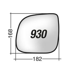 Audi Q7 ΄06-'09 /Volkswagen TOUAREG '08-'10 & AMAROK - Δεξί χρωμίου κρύσταλλο καθρέπτη