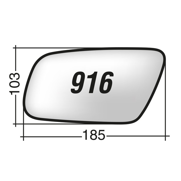 Audi Α3 '00-'03 & A4 '99-'00 & A6 '97-'05 - Δεξί μπλε μεγάλο κρύσταλλο καθρέπτη