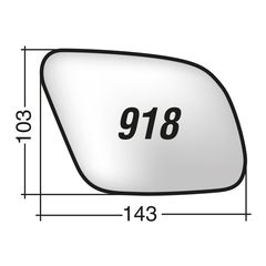 Audi Α3 '00-'03 & A4 '99-'00 & A6 '97-'05 - Δεξί μπλε μικρό κρύσταλλο καθρέπτη