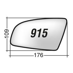 Audi Α3 '03-'08 & A3 SPORTBACK '04-'08 & A4 '00-'07 & A6 '04-'08 - Δεξί χρωμίου θερμαινόμενο κρύσταλλο καθρέπτη με πιάστρα