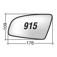 Audi Α3 '03-'08 & A3 SPORTBACK '04-'08 & A4 '00-'07 & A6 '04-'08 - Δεξί μπλε κρύσταλλο καθρέπτη