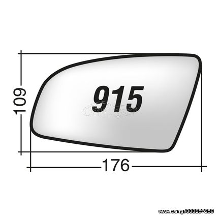 Audi Α3 '03-'08 & A3 SPORTBACK '04-'08 & A4 '00-'07 & A6 '04-'08 - Αριστερό μπλε κρύσταλλο καθρέπτη