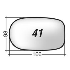Alfa Romeo 166 '98-'07 - Δεξί/Αριστερό μπλε κρύσταλλο καθρέπτη
