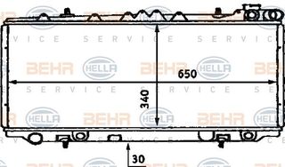 ΨΥΓΕΙΟ 2,0CC D +/-A/C (64.8x34) για NISSAN PRIMERA (P10) SDN-L/B 90-96