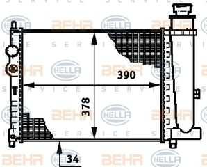 ΨΥΓΕΙΟ 1.1-1.9 ΒΕΝΖΙΝΗ +/- A/C (390x380) για PEUGEOT 309 86-93