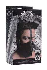 Μάσκα με φίμωτρο Puppy Play Mask με Ball Gag - Μαύρο από XR Brands