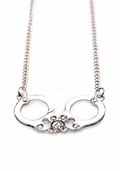 Cuff Her Handcuff Necklace - Silver