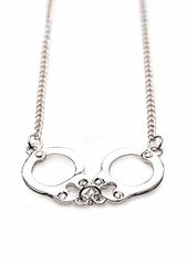 Cuff Her Handcuff Necklace - Silver