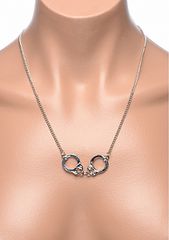 Cuff Her Handcuff Necklace - Silver-thumb-2
