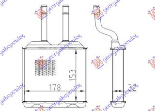 Ψυγειο Καλοριφερ (B) +/-ΑC (160x190) Opel Combo 93-00 - 048606500
