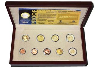 Greece, Proof Set 2012, 1 Cent - 2 euro 2012, 8 Coins