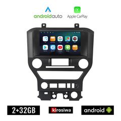 KIROSIWA FORD MUSTANG (2015 - 2020) Android οθόνη αυτοκίνητου 2GB με GPS WI-FI (ηχοσύστημα αφής 9" ιντσών OEM Android Auto Apple Carplay Youtube Playstore MP3 USB Radio Bluetooth Mirrorlink εργοσ