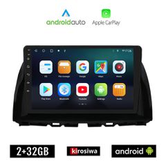 KIROSIWA MAZDA CX-5 (2013-2017) Android οθόνη αυτοκίνητου 2GB με GPS WI-FI (ηχοσύστημα αφής 10" ιντσών OEM Android Auto Apple Carplay Youtube Playstore MP3 USB Radio Bluetooth Mirrorlink εργοστασιακή,