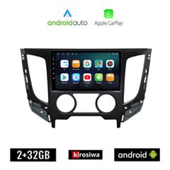 KIROSIWA MITSUBISHI L200 (2015-2019) A/C Android οθόνη αυτοκίνητου 2GB με GPS WI-FI (ηχοσύστημα αφής 9" ιντσών OEM Android Auto Apple Carplay Youtube Playstore MP3 USB Radio Bluetooth Mirrorlink εργοσ