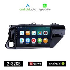 KIROSIWA TOYOTA HILUX (μετά το 2017) Android οθόνη αυτοκίνητου 2GB με GPS WI-FI (ηχοσύστημα αφής 10" ιντσών OEM Android Auto Apple Carplay Youtube Playstore MP3 USB Radio Bluetooth Mirrorlink εργοστασ