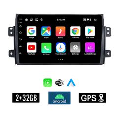 KIROSIWA 2+32GB SUZUKI SX4 (2005-2013) Android οθόνη αυτοκίνητου 2GB με GPS WI-FI (ηχοσύστημα αφής 9" ιντσών OEM Youtube Playstore MP3 USB Radio Bluetooth Mirrorlink εργοστασιακή, AUX, 4x60W)