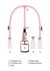 Clitoral & Nipple Pump Set Medium - Rose Gold-thumb-6