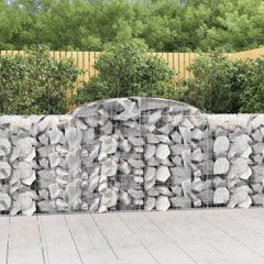 Συρματοκιβώτια Τοξωτά 2 τεμ. 300x50x100/120 εκ. Γαλβαν. Ατσάλι 3146701