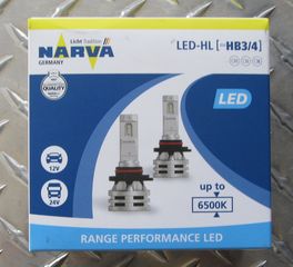 NARVA ΣΕΤ ΛΑΜΠΕΣ LED HB3/4 6500K ME ΑΝΕΜΙΣΤΗΡΑ