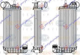 ΨΥΓΕΙΟ INTERCOOLER 1.5-1.6 TDCI/ECOnetic (336x157x62) (MAHLE BEHR PREMIUM LINE) για FORD FOCUS 11-14