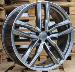 AUDI STYLE 1196 7.5X17 5X100 ET35 Gun Metal Face Machined