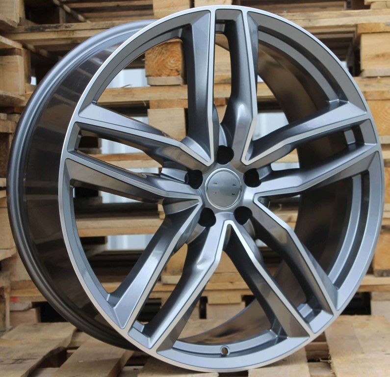AUDI STYLE 1196 7.5X17 5X112 ET45 Gun Metal Face Machined