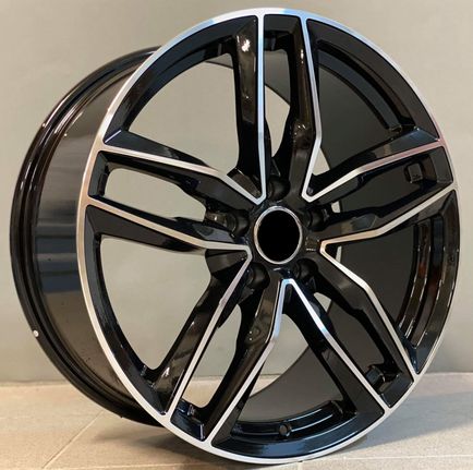 AUDI STYLE 1196 9.5X22 5X112 ET33 Black Face Machined
