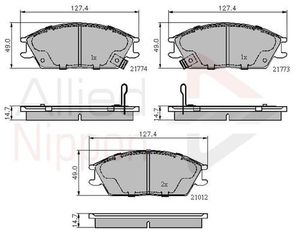 ADB3253 Σετ τακάκια φρένων Allied Nippon