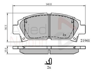 ADB3713 Σετ τακάκια φρένων Allied Nippon