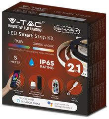 Έξυπνη ταινία LED 4W/M 5 μέτρα IP65 RGB+W με χειριστήριο rf και συμβατότητα με Amazon Alexa & Google Home 2628