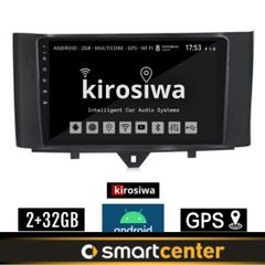 2+32GB SMART 451 (FORTWO) 2010-2015 Android οθόνη αυτοκίνητου 9" ιντσών