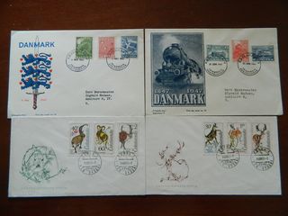 4 FDC Danmark Czechoslovakia