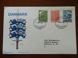 4 FDC Danmark Czechoslovakia-thumb-1
