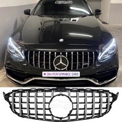 ΜΑΣΚΑ ΕΜΠΡΟΣ Mercedes C-Class W205 S205 (2014-2018) GT-R Panamericana Design Crom Without Camera