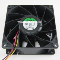 ΑΝΕΜΙΣΤΗΡΑΣ 12V DC 92x92x38mm 3-C 1A 12.5W 204.21m3/h 58dBA ΡΟΥΛΕΜΑΝ SUNON
