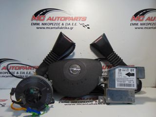 Αερόσακος  Set  OPEL COMBO (2000-2012)     Οδηγού,2 προεντατήρες ζώνης,ταινία,εγκέφαλος airbag