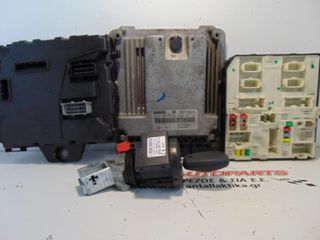 Εγκέφαλος σετ RENAULT MASTER (2009-2015) 0281030577 237102265R 284B13827R BCM-N2 284B64474R USM-2010 με κλειδαριά με κλειδί και 2 πλακέτες-ασφαλειοθήκη και immobilizer