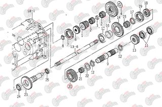 Γρανάζι σασμάν 37 δόντια Iseki: 1560-243-014-30-thumb-1