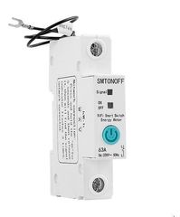 Smart WiFi WSSEM63A Ασφαλειοδιακόπτης 1P 63A με Ένδειξη Κατανάλωσης Ρεύματος, Συμβατό με συσκευές Sonoff